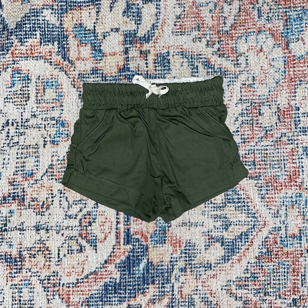 Cadets Classic Cotton Shorts in Green SZ 6/12 Months NWOT